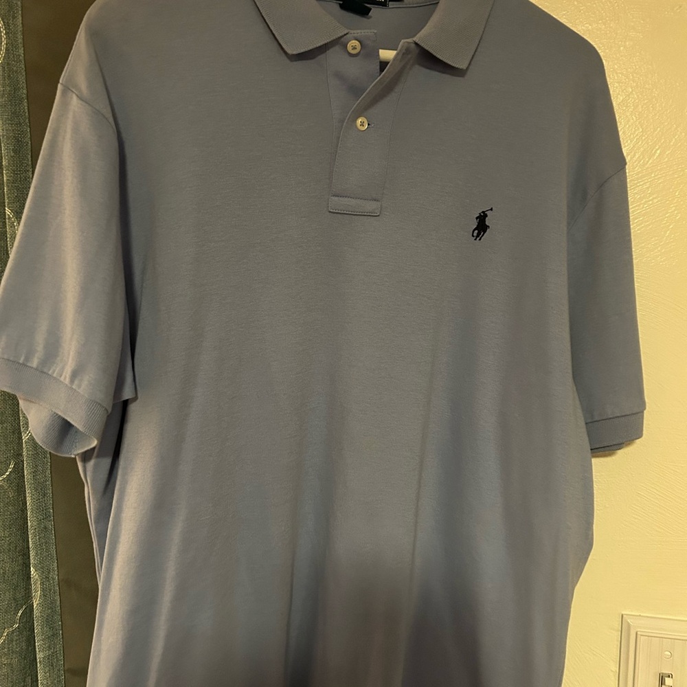 Polo by Ralph Lauren Men's Light Blue Polo Shirt